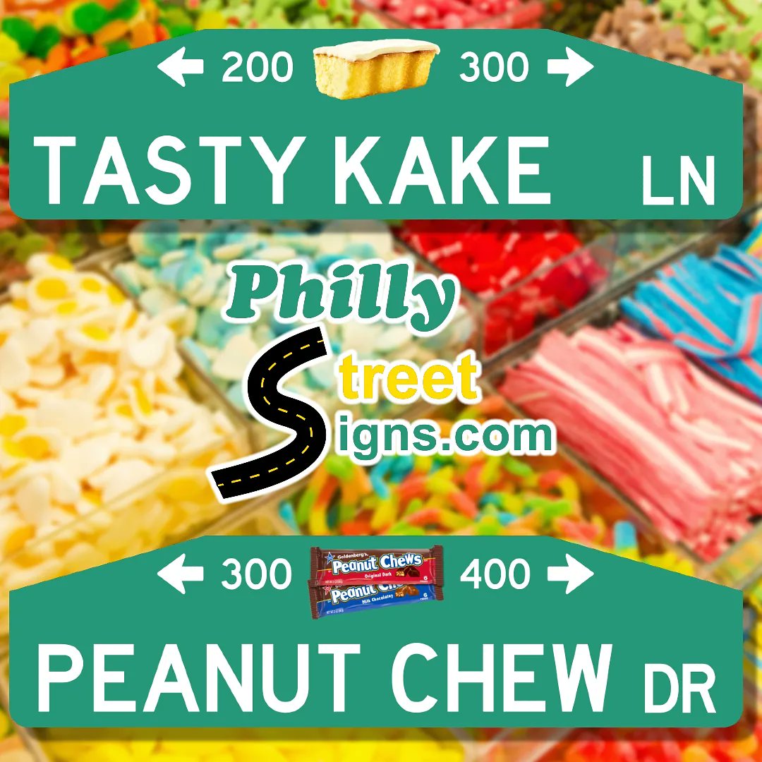 🍫🍬🍭 #PhillyStreetSigns just became #Philly Sweet Signs 🍭🍬🍫