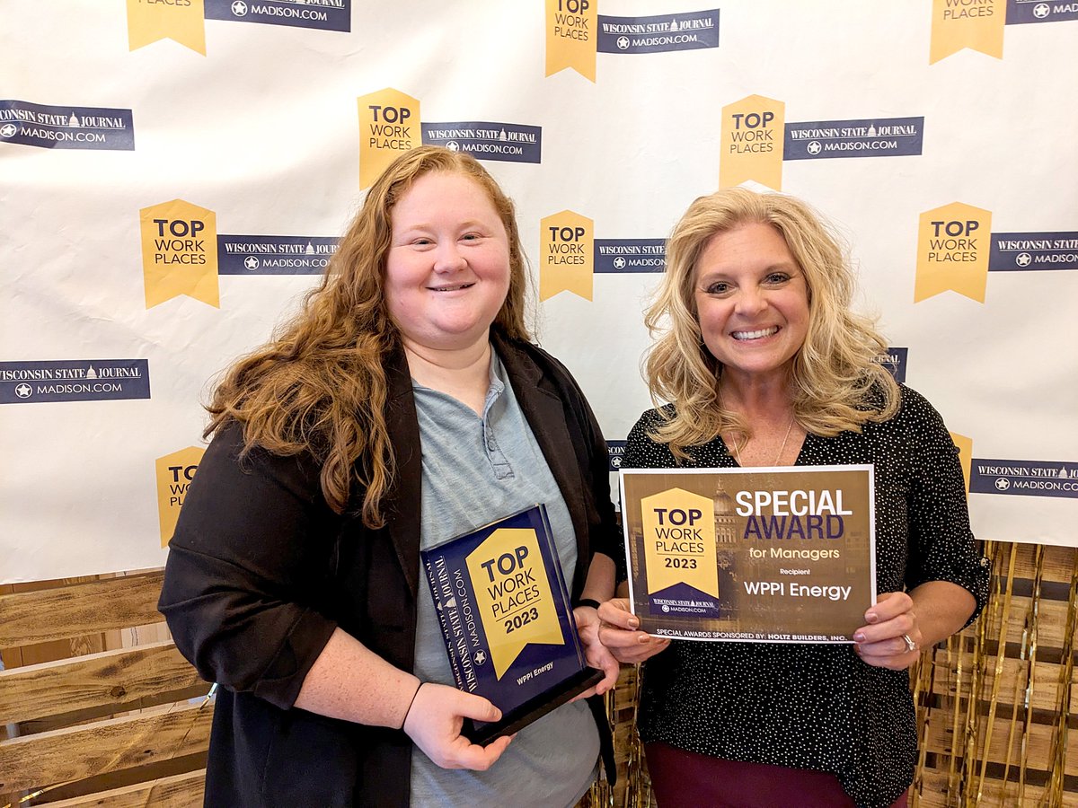 WPPIEnergy's tweet photo. A big shout out to our employees for earning WPPI Energy a Top Workplace designation for the third year running, along with special recognition for having management that cares. Thank you! https://t.co/ioKRmXUgdh https://t.co/PbAKVMBZXn