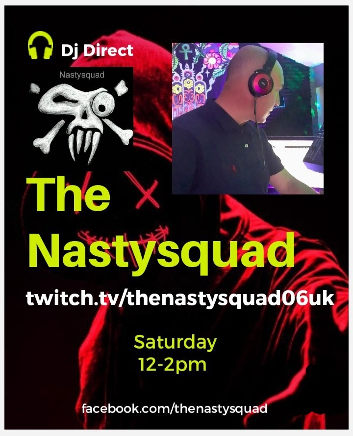 Thenastysquad06's tweet photo. BACK ON THE 1s &amp; 2s IN THIS SATURDAY 1ST APRIL 12-2PM GMT ON THE NASTYSQUAD TWITCH CHANNEL !! 

#nurave #nuskool #hardcorebreaks #ravebreaks #breakbeathardcore  #jungle #dnb #oldskool 
https://t.co/scRKyUES5A
𝗟𝗜𝗦𝗧𝗘𝗡 𝗟𝗜𝗩𝗘 𝘖𝘯: 

🔵 ️TWITCH: 
https://t.co/tTYPSkH99y https://t.co/0HGdaaHHxF