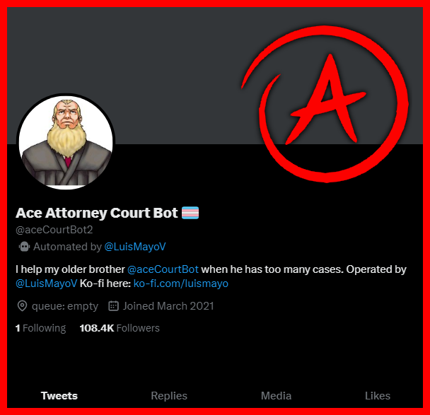 Doing goodbye grades to entertaining bots like acecourt before they no longer work cause of twitter api 2.0's paywall