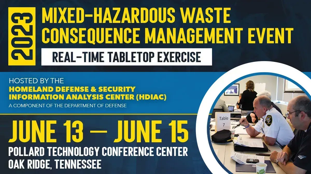 DoD_HDIAC's tweet image. HDIAC is hosting a 𝐌𝐢𝐱𝐞𝐝-𝐇𝐚𝐳𝐚𝐫𝐝𝐨𝐮𝐬 𝐖𝐚𝐬𝐭𝐞 𝐂𝐨𝐧𝐬𝐞𝐪𝐮𝐞𝐧𝐜𝐞 𝐌𝐚𝐧𝐚𝐠𝐞𝐦𝐞𝐧𝐭 𝐄𝐯𝐞𝐧𝐭 on June 13-15, 2023, at the Pollard Technology Conference Center in Oak Ridge, TN.
𝐑𝐄𝐆𝐈𝐒𝐓𝐄𝐑 𝐇𝐄𝐑𝐄 👉 :   buff.ly/3U3nzJ2

#HazardousWaste