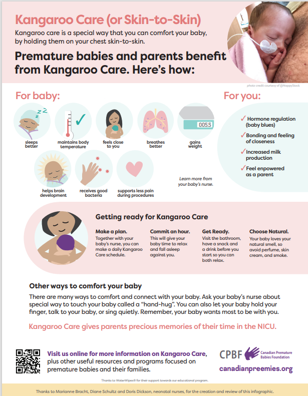 Did you know? Our website has an informative infographic on Kangaroo Care, it is available on our website.  
Click the link to view the infographic: cpbf-fbpc.org/kangaroo-care  

Thanks to <a href="/WaterWipesUSA/">WaterWipes</a> for their support towards our educational program.
