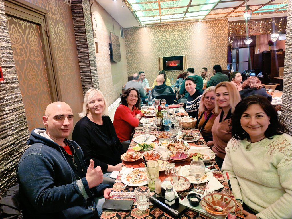 sim010101's tweet photo. 🌃 Night out with the #ARDESProject Team after a fruitful day working on PR2!
#Consortiummeeting 3 in  #Cyprus
Thank you @RamiCyprus for the great  hospitality, food and atmosphere at Fanous restaurant!
#Art #Design and #sustainability 
https://t.co/f5aOVtPZQp https://t.co/OPavhNwM4X