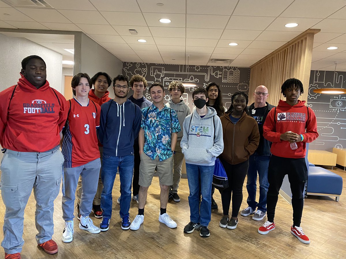 GrassfieldSTEM's tweet photo. No, there’s not a glitch in the system. We are not back in the Matrix. Advanced Programming students visited @ECPIUniversity today &amp; learned about ChatGPT &amp; @ZapparApp. The Magic 8 ball predicts some cool projects soon! https://t.co/zawezBrHyC