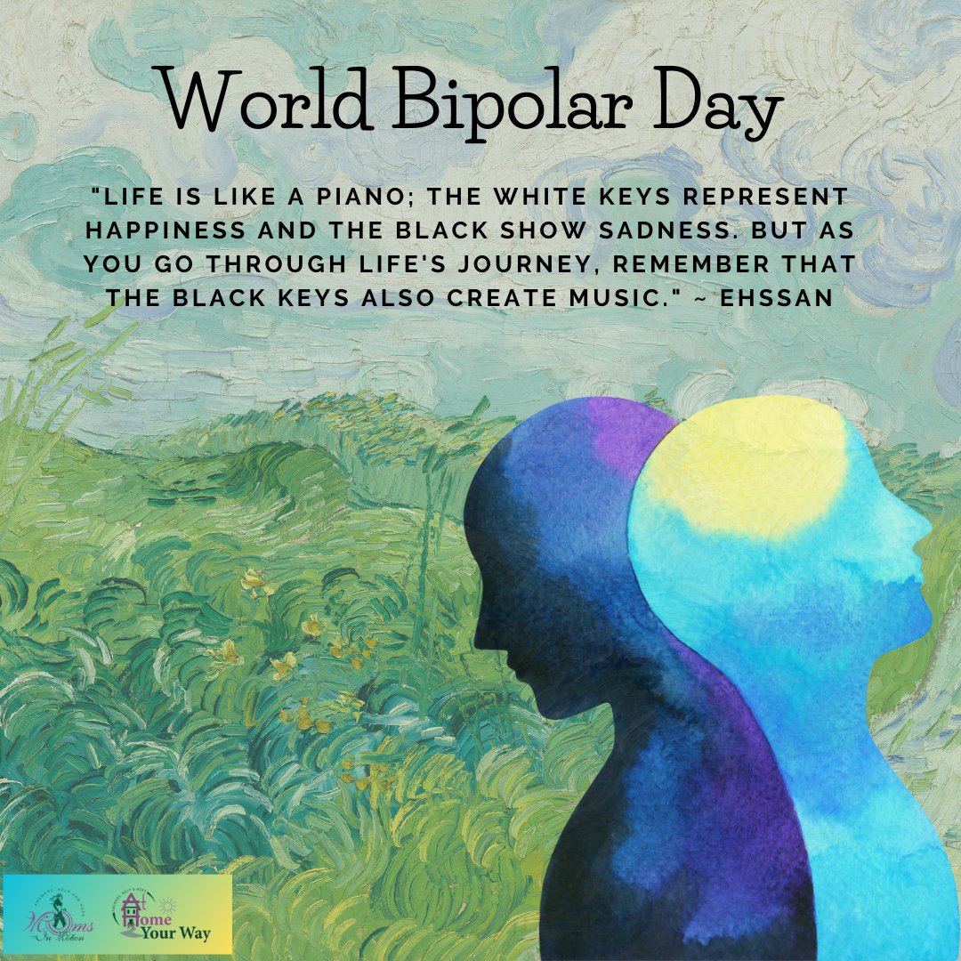 AtHomeYourWay's tweet photo. Today, is World Bipolar Day &amp; Vincent Van Gogh's birthday. Though Van Gogh was diagnosed after his death, today, we recognize those living with Bipolar Disorder  because you are not alone.

#momsinmotion #worldbipolarday #bipolawareness #depression #nami #Virginia #stigmafree https://t.co/hRuDS2Bibg