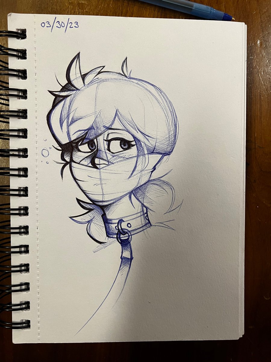 First page of my current sketchbook done while on break at work. Just some taped Liz. Wasn’t really concerned with much just sketching.