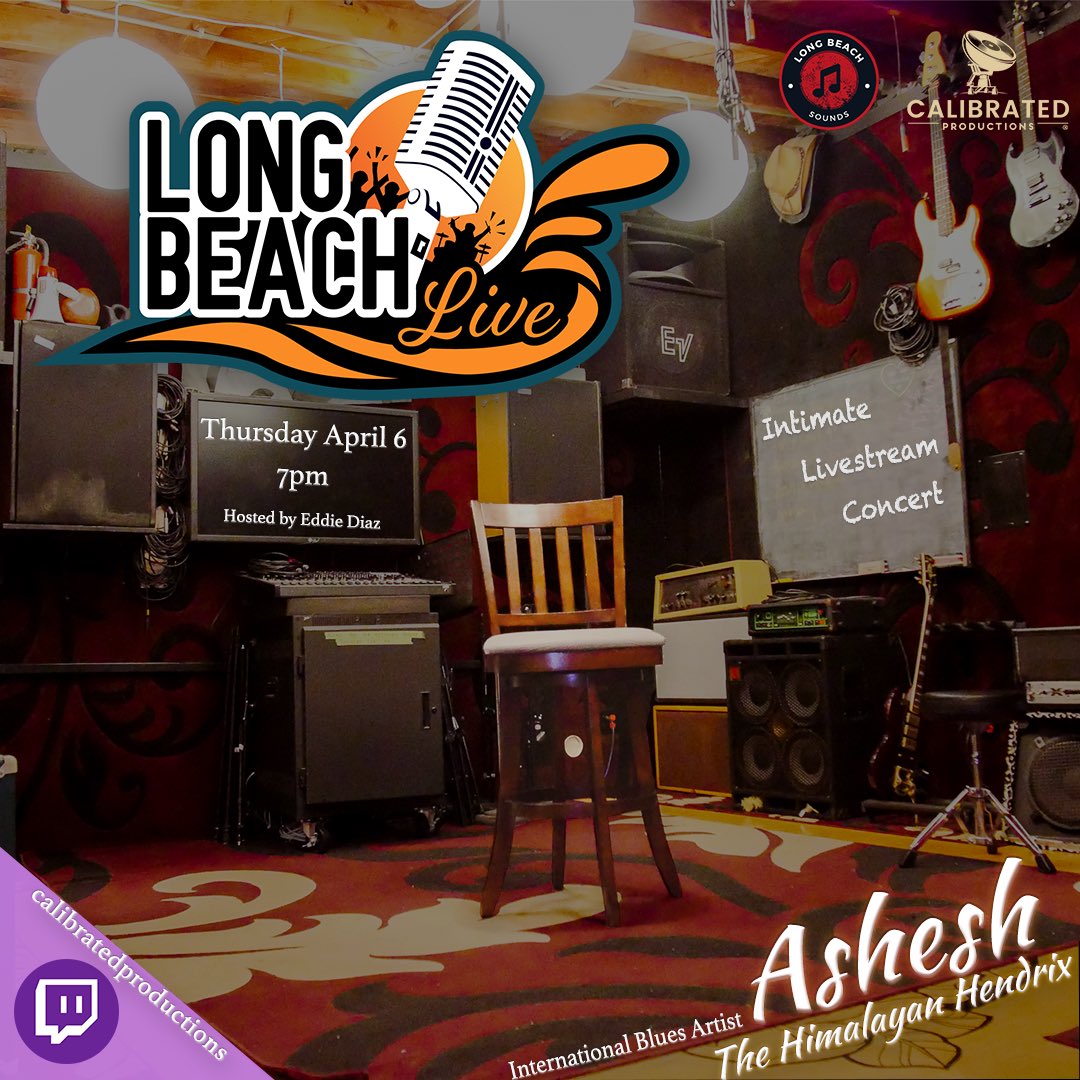 It’s happening starting aug 6th!! 

•#LongBeachLive
•#LiveMusic
•#BluesMusic
•#AsheshDangol
•#CalibratedProductions
•#LongBeachSounds
•#Livestreaming
•#VirtualConcert
•#MusicEvent
•#TwitchStream
•     #OnlineMusic