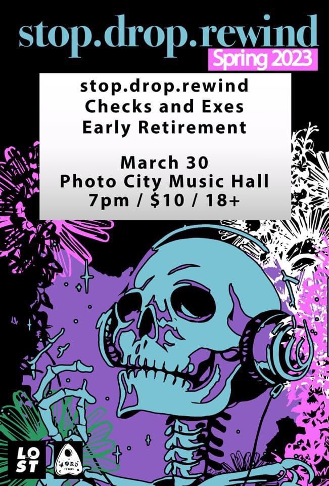 stopdroprewind's tweet photo. Rochester, NY tonight! Day one of our spring tour starts in a few hours at @PhotoCi79018286 with @checksandexes and Early Retirement. https://t.co/91Eq7vqiJX