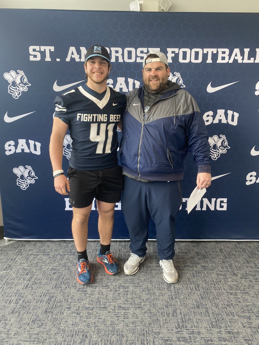 It’s official! @PanthersMac <a href="/CoachGads/">Zach Gadbury</a> <a href="/FightingBeesFB/">St. Ambrose Football</a> <a href="/CoachCarmanNM/">Brian Carman</a> <a href="/broc_kiel/">Broc Kiel</a>