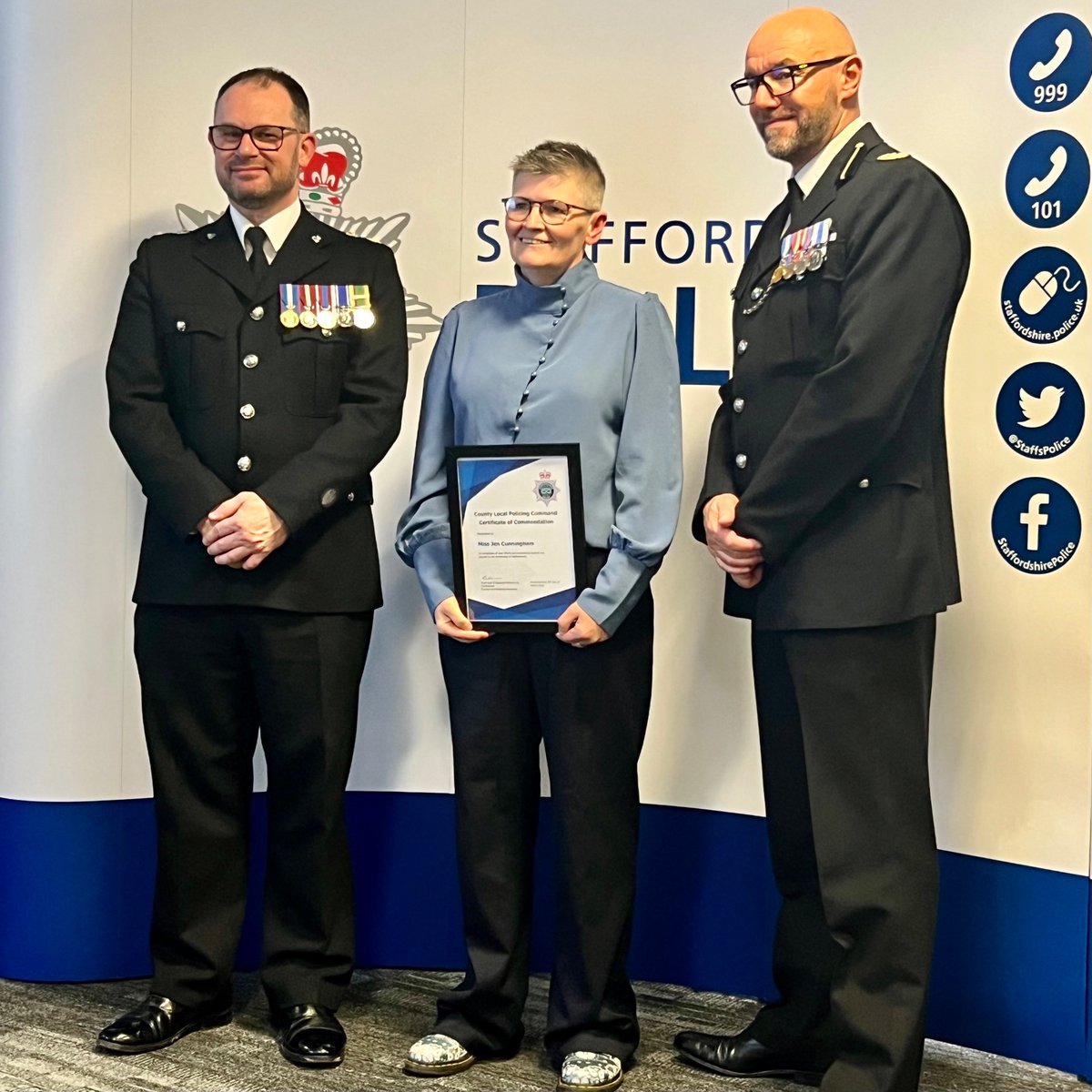 North Staffs Street Triage - HL01 (@northtriage) on Twitter photo A proud night for one of our CPNs tonight as she collected her Commendation from <a href="/StaffsPolice/">Staffordshire Police</a> for her “efforts and exceptional support” not just in her job role, but supporting officers who may be struggling too.
#StreetTriage #StaffsPolice #NSCHT A proud night for one of our CPNs tonight as she collected her Commendation from <a href="/StaffsPolice/">Staffordshire Police</a> for her “efforts and exceptional support” not just in her job role, but supporting officers who may be struggling too.
#StreetTriage #StaffsPolice #NSCHT