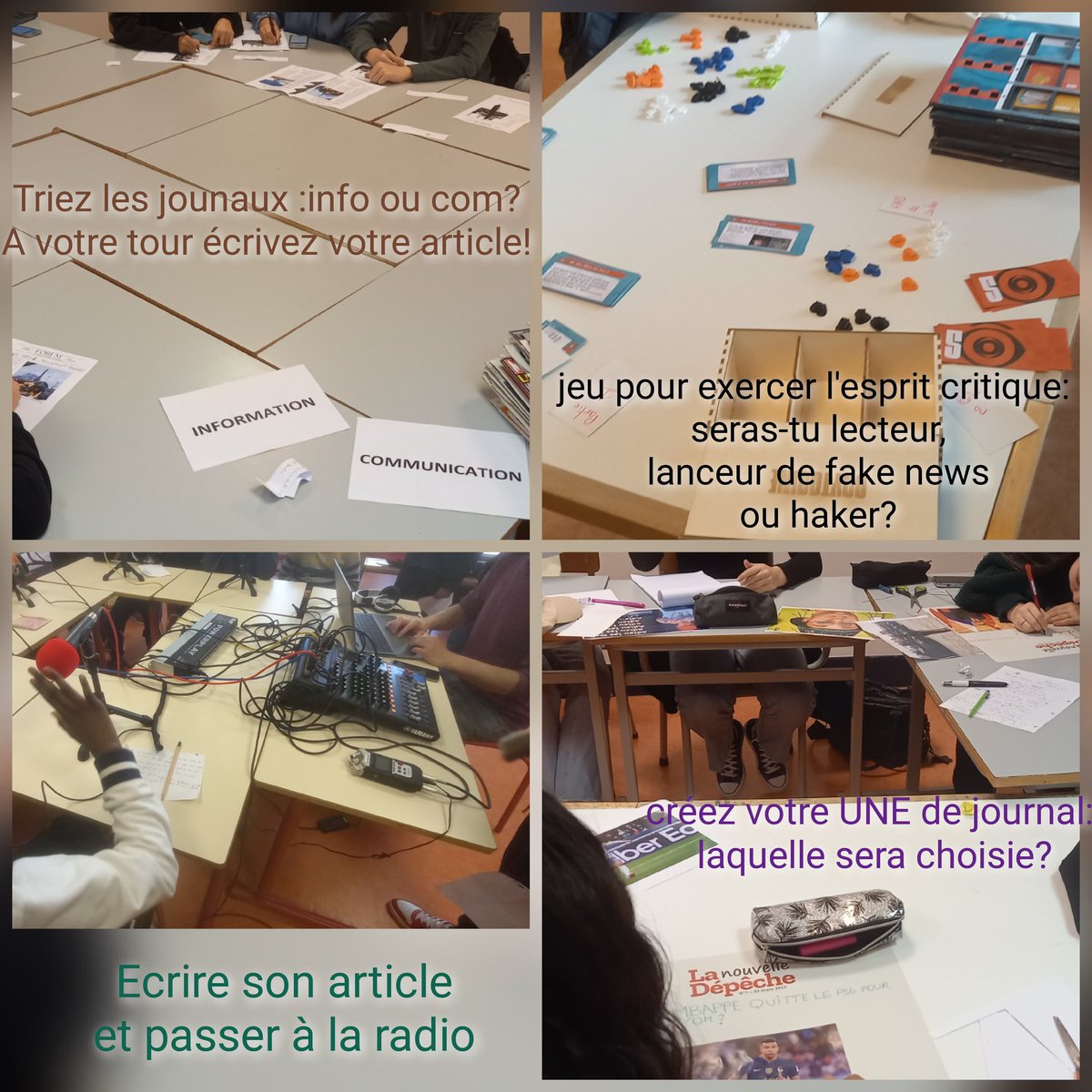 Apprenante27's tweet photo. S'informer aux médias et aux informations,  des élèves de VDR se sont initiés au reportage pour nous faire découvrir les ateliers du  @ForumEMIvdr2023.

@Mondafra
@MagaliNedellec 
 @valdereuil_info @ClemiNormandie @dsden27 https://t.co/iICmRgkxEo