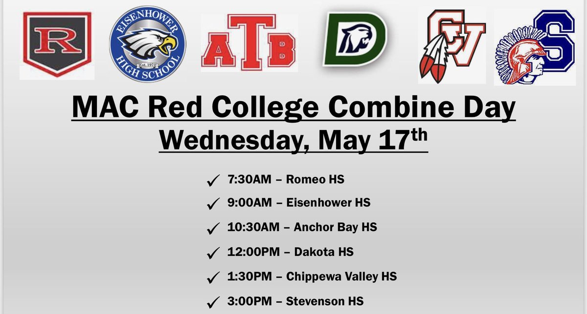 DakotaFootball's tweet image. College coaches, Dakota will be hosting its portion of the MAC Red College Combine at 12:00pm on May 17th at Dakota Football Stadium. Open invitation is for college programs of all levels. Any questions, please reach out to Head Coach Greg Baur.