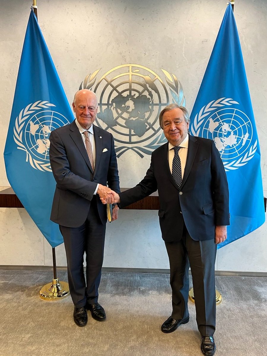 Personal Envoy Staffan de Mistura met today with the Permanent Representative of <a href="/Morocco_UN/">Morocco Mission to the UN-NY</a>, Amb. Omar Hilale at UNHQ in the context of informal bilateral consultations on Western Sahara. He also reported to the Secretary-General on the consultations held this week.