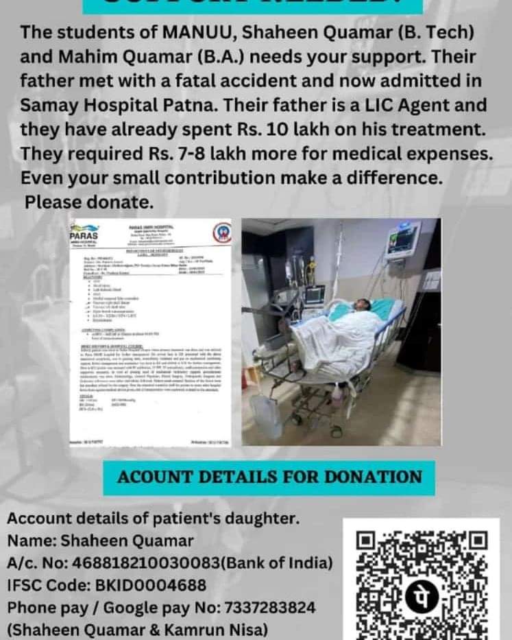 Pay: indiazakat.com/campaign/11582
Kindly help the family to save their guardian
@Ssaniya_
@kparveen2005
@dune_khaal
@AafatKiPudiaa
@arishqamar
@DesiVinDiesel
@kunfaaya
@Sarfarazmalik_
@yippeekiyay_dk
@Dr_Aqsa_Shaikh
@Fahad_Heaven
@Fatima_Z0hra
@midhatkidwai
@RangDeTiranga
@subiism