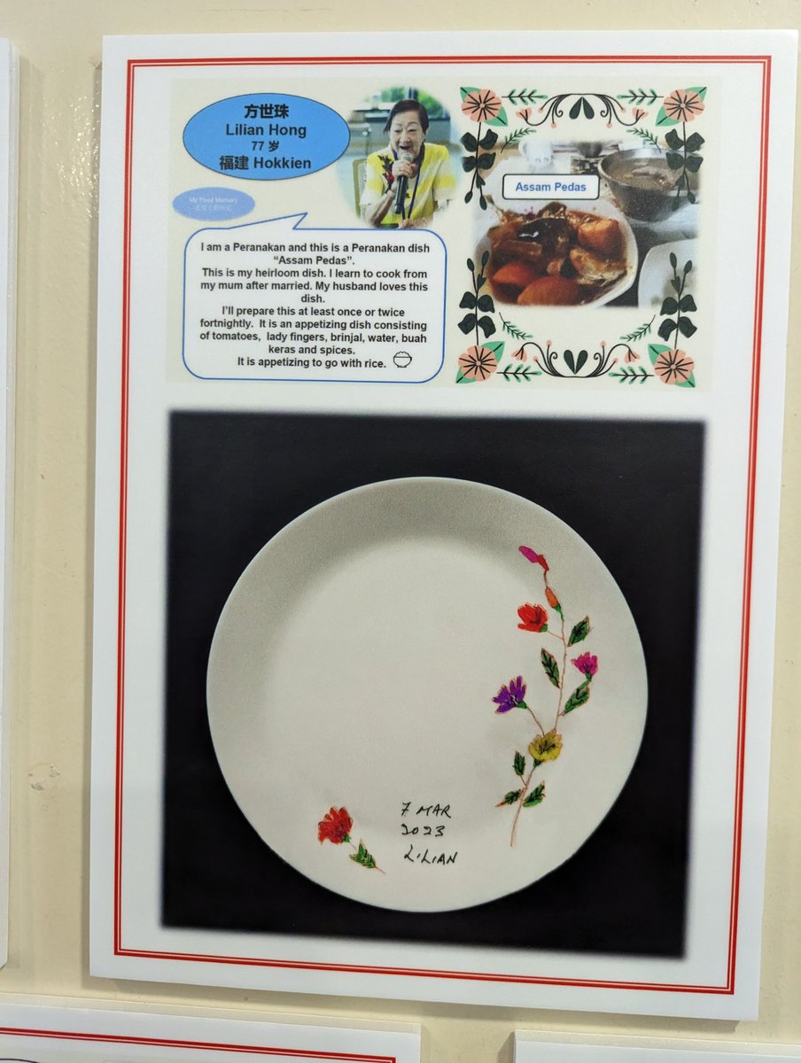 Jacq_GLIM060's tweet photo. When seniors are not visiting museums, we bring the cultural space to the community where every senior has an opportunity to learn, to share and to create.#myfoodmemory, #SCCC #COMSA . Catch the exhibition at Whampoa CC L3 before 28Apr'23. #AG6309,@ArtsAgeingNTU https://t.co/yp8TxurkYi