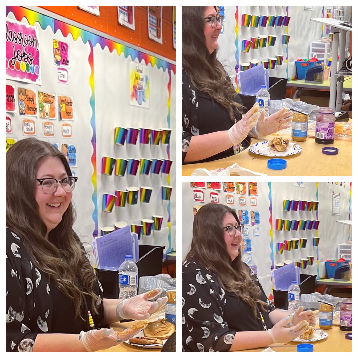 In second grade we are learning sequencing of events and always stress the importance of adding details. So, today I made a very messy PB&amp;J following the very vague instructions from 2nd graders 🥜🍞