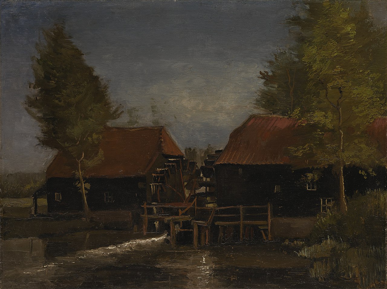 And his early landscapes, so much less vibrant and far darker than the van Gogh we're used to seeing