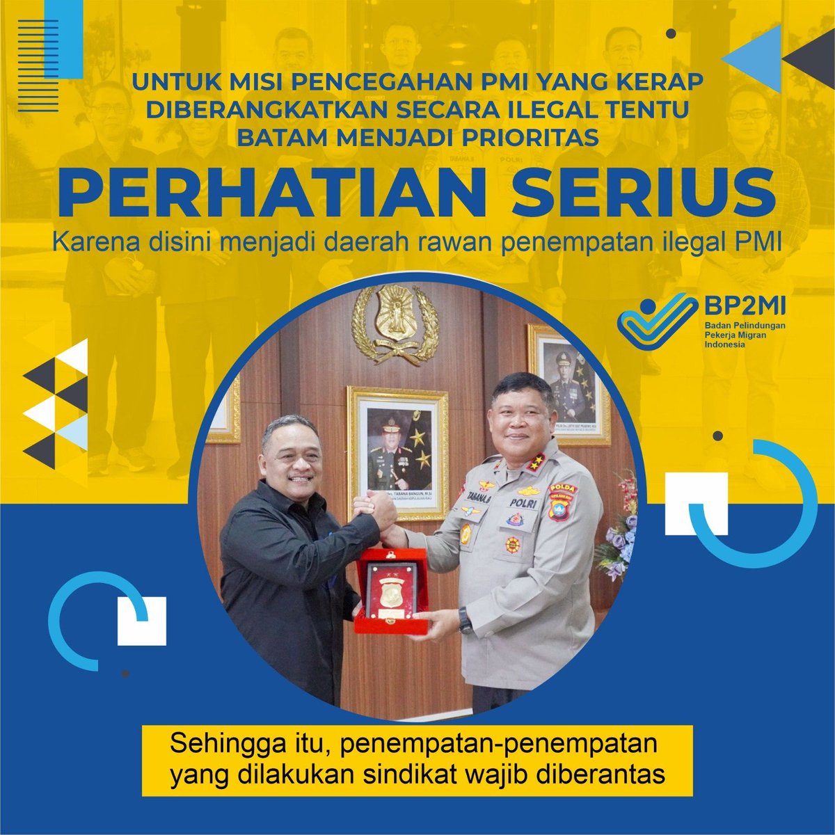 guarxd's tweet photo. perhatian yang serius terhadap PMI Ilegal merupakan salah satu Komitmen Benny Rhamdani 
#BP2MISikatSindikatPMI https://t.co/YEXzQlWyZB