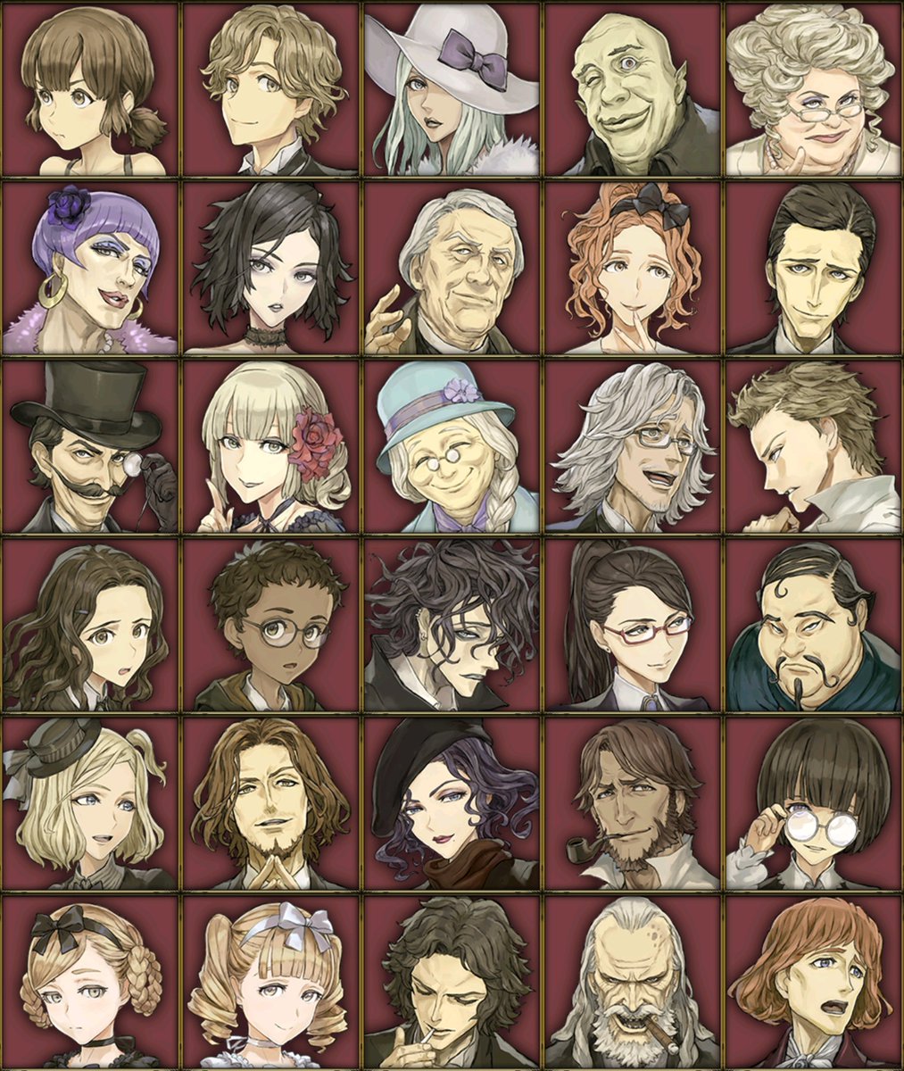 未だに昔のキャラ一覧いいねされてるようなんで #人狼ジャッジメント N