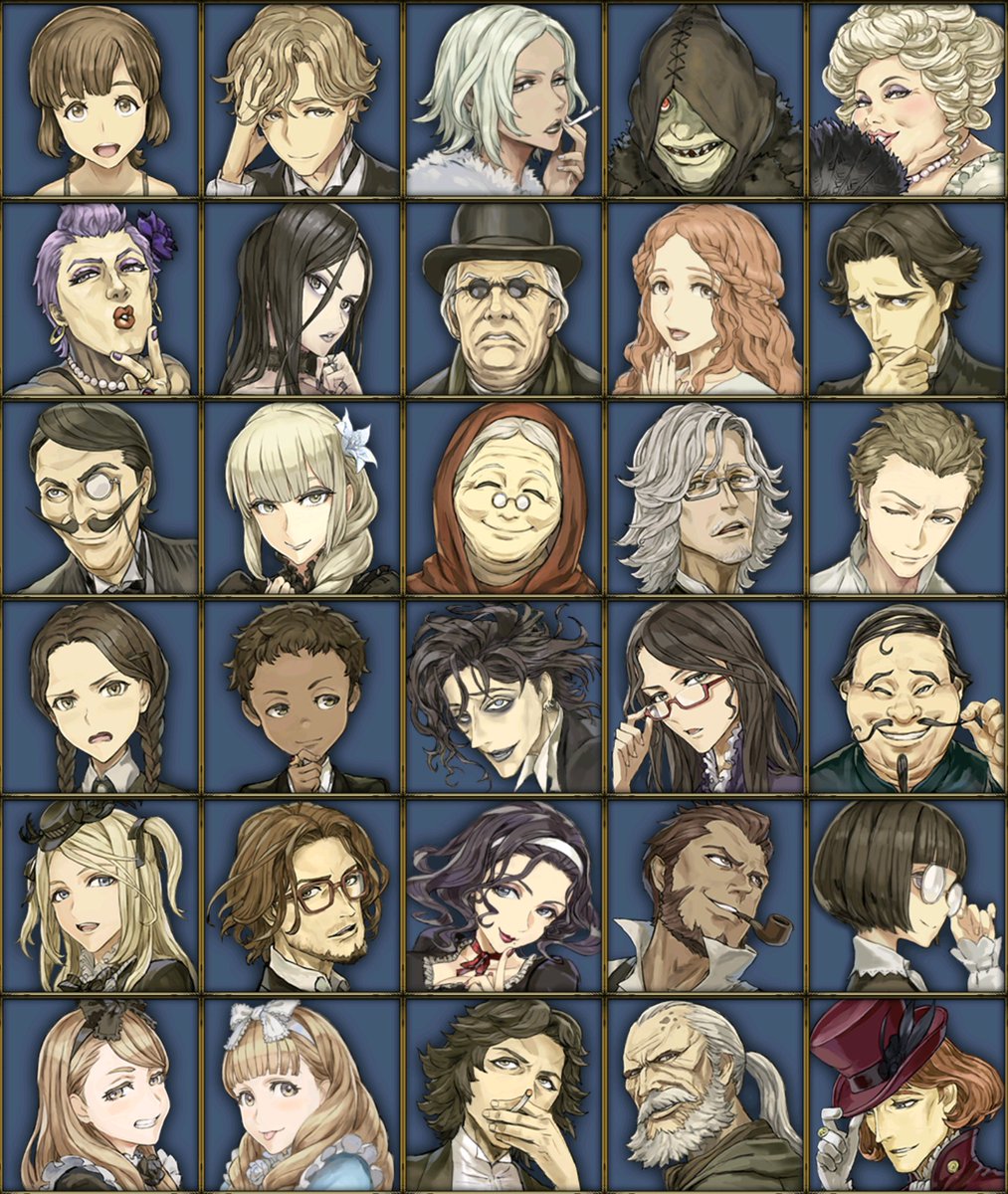 未だに昔のキャラ一覧いいねされてるようなんで #人狼ジャッジメント N