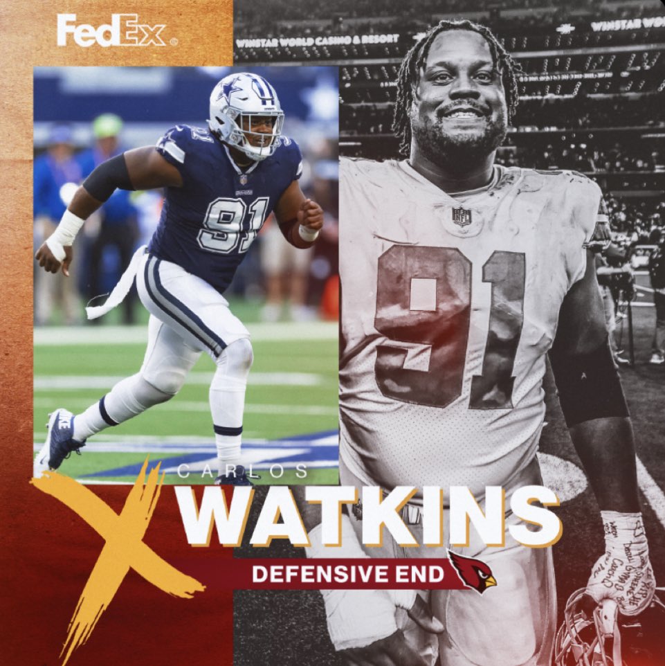 Congrats big fella!!! Nothing can hold you back bro know that!!! The show must go on…. IN ARIZONIA!!! <a href="/carloswatkins94/">Carlos Watkins</a> <a href="/AZCardinals/">Arizona Cardinals</a>