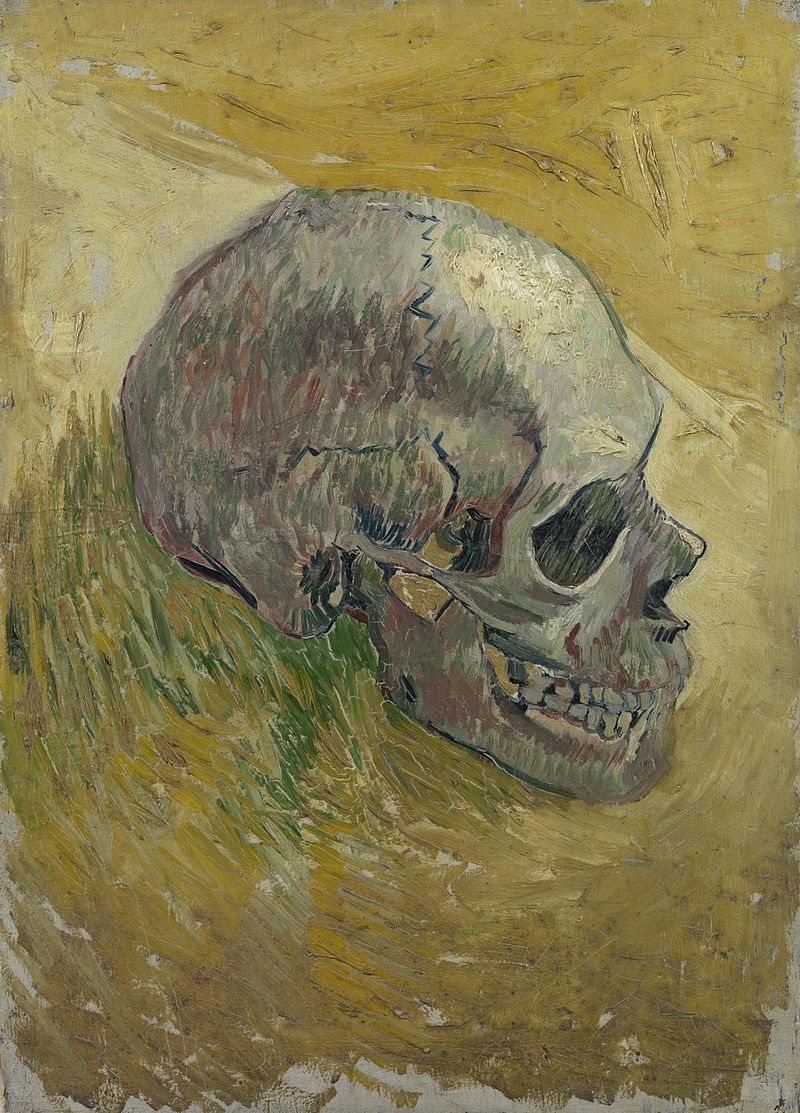 And three mysterious skulls, one of which is smoking a cigarette...