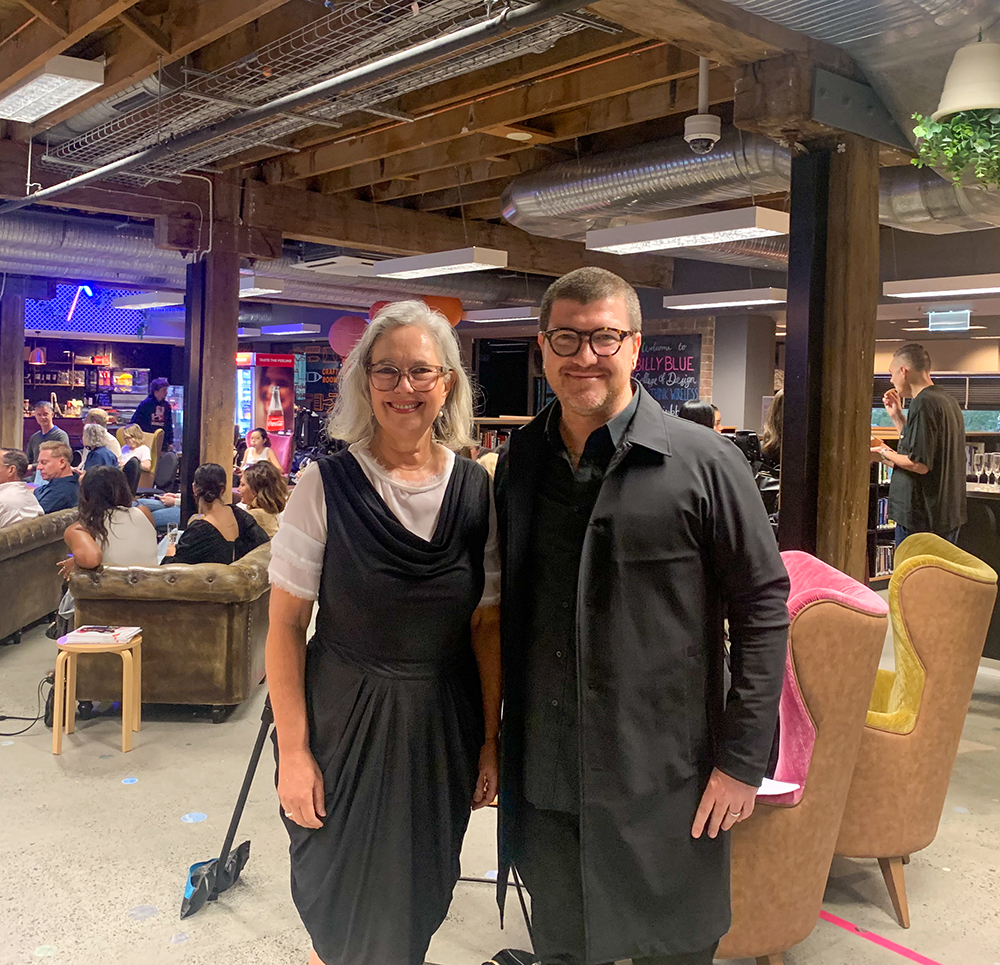 A fantastic night sharing <a href="/Balarinjidesign/">Balarinji</a>'s 40 year #Indigenousdesign journey with Indigenous Creative Lead Johnny Bridges. Thank you <a href="/design_inst_au/">Design Institute of Australia</a> and <a href="/TorrensUni/">TorrensUni</a> for asking us to present.