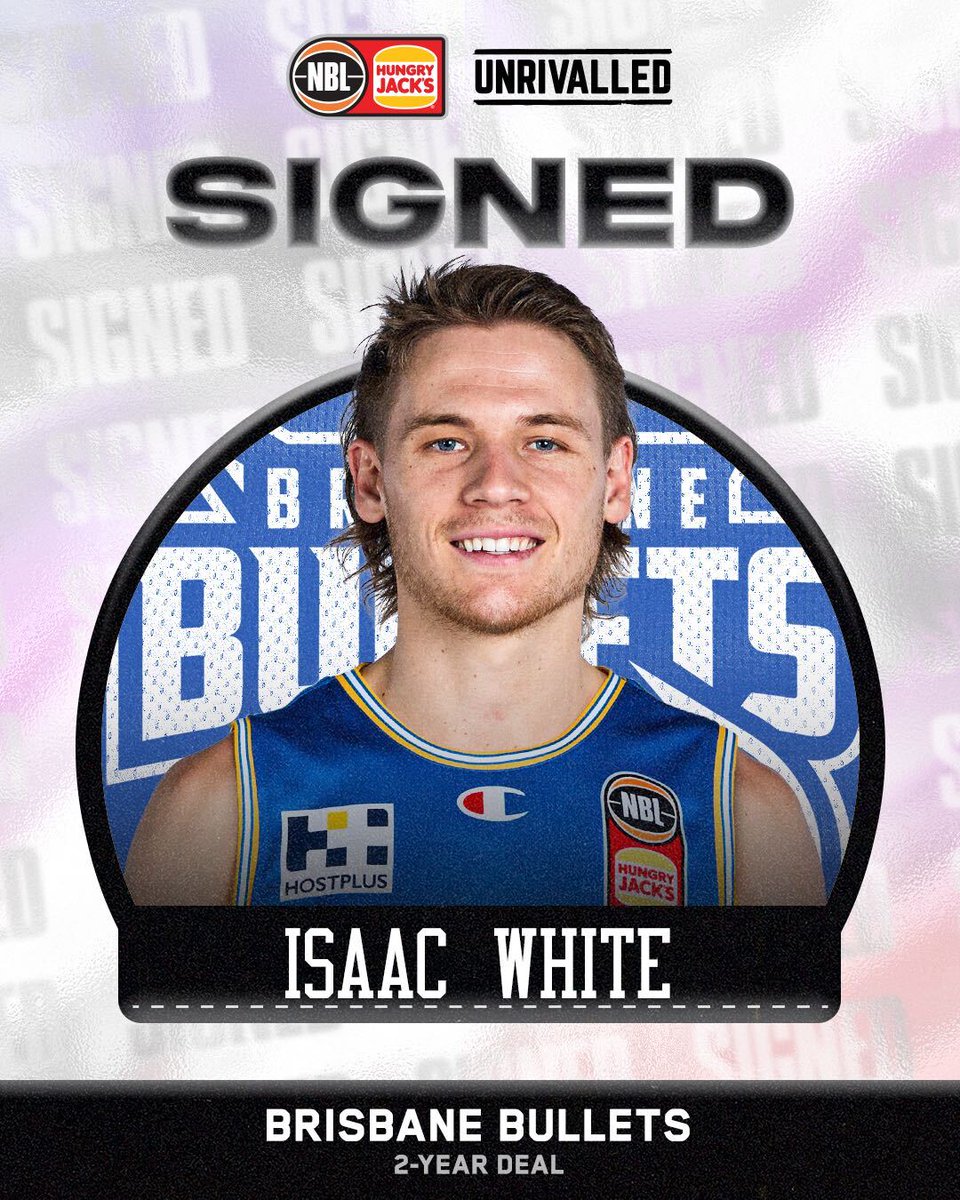 NBL (@nbl) on Twitter photo SIGNED βοΈ
The <a href="/brisbanebullets/">Brisbane Bullets</a> have signed high-energy guard Isaac White on a two-year deal, as the deals start to get rolling in NBL Free Agency.Β
Read more: bit.ly/3G9yYB9 SIGNED βοΈ
The <a href="/brisbanebullets/">Brisbane Bullets</a> have signed high-energy guard Isaac White on a two-year deal, as the deals start to get rolling in NBL Free Agency.Β
Read more: bit.ly/3G9yYB9