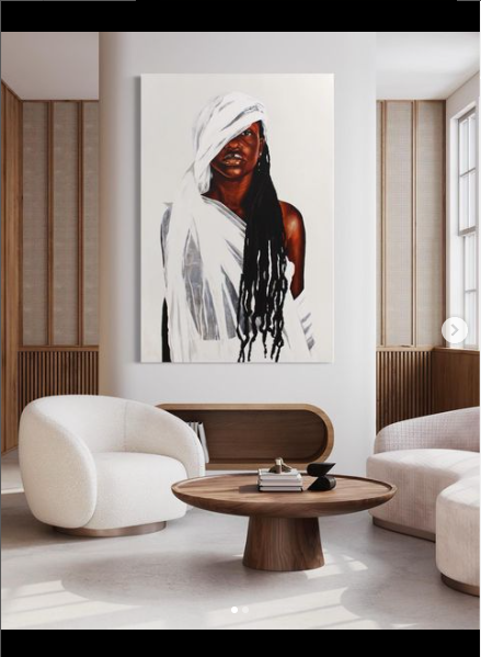 uncarthstudent's tweet photo. Pecou uses this portrait to represent blackness as elegant and strong #ARTH287ArtonInsta https://t.co/GQZlZ29QJw
