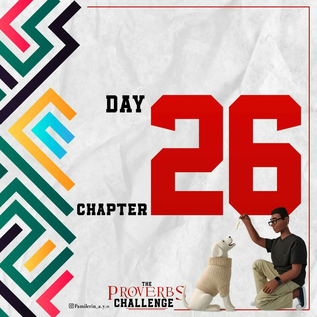 Pamilerin_ay_'s tweet photo. "It is better to be silent than argue with a fool, because to the onlooker, he won't know who the wise one is, he'll simply assume two fools are arguing".
#Proverbschallenge #31daysofproverbs #wisdomsearch #scripturemining https://t.co/XcsavtRjzP