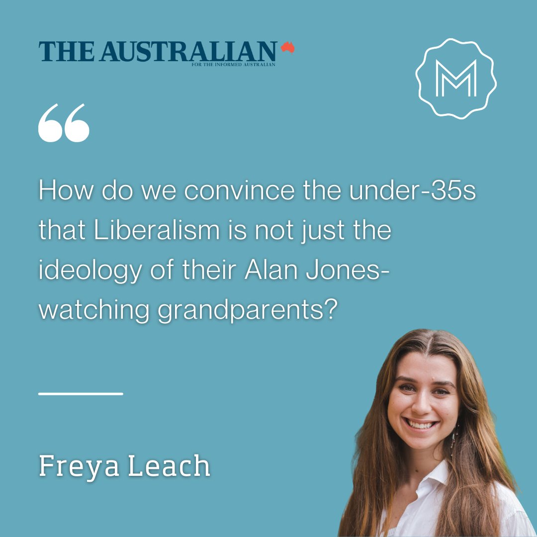 MenziesRC's tweet photo. There are two things the #LiberalParty must do to win over #Millennial and #GenZ voters, writes former NSW Liberal candidate for Balmain @Freya_J_Leach in The Australian 👉 https://t.co/XI0ejfhAFF
#auspol #nswpol #FreyaLeach https://t.co/2CLo5BnKvi