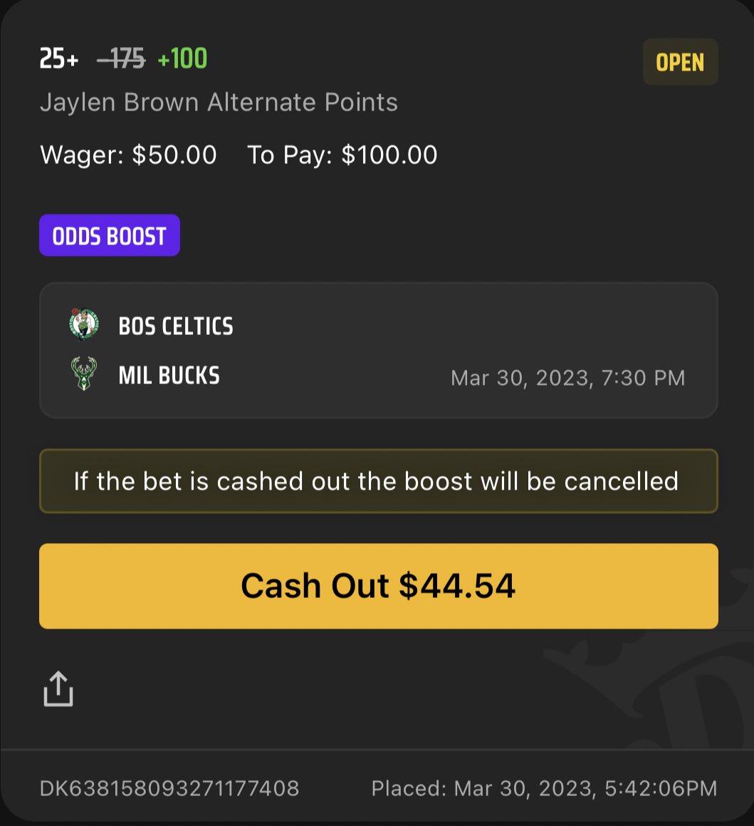 letsgettergoinn's tweet photo. Don’t forget to go on @DKSportsbook and take advantage of the odds boosts they have going right now!!
2.5 units - Jaylen Brown o24.5 PTS +100
2.5 units - Shohei Ohtani o0.5 HITS +100
LETS HAVE A NIGHT💰💰💰 https://t.co/IDM1YybB0n
