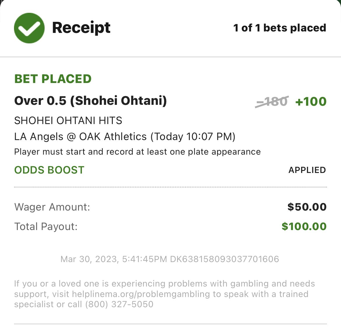 letsgettergoinn's tweet photo. Don’t forget to go on @DKSportsbook and take advantage of the odds boosts they have going right now!!
2.5 units - Jaylen Brown o24.5 PTS +100
2.5 units - Shohei Ohtani o0.5 HITS +100
LETS HAVE A NIGHT💰💰💰 https://t.co/IDM1YybB0n