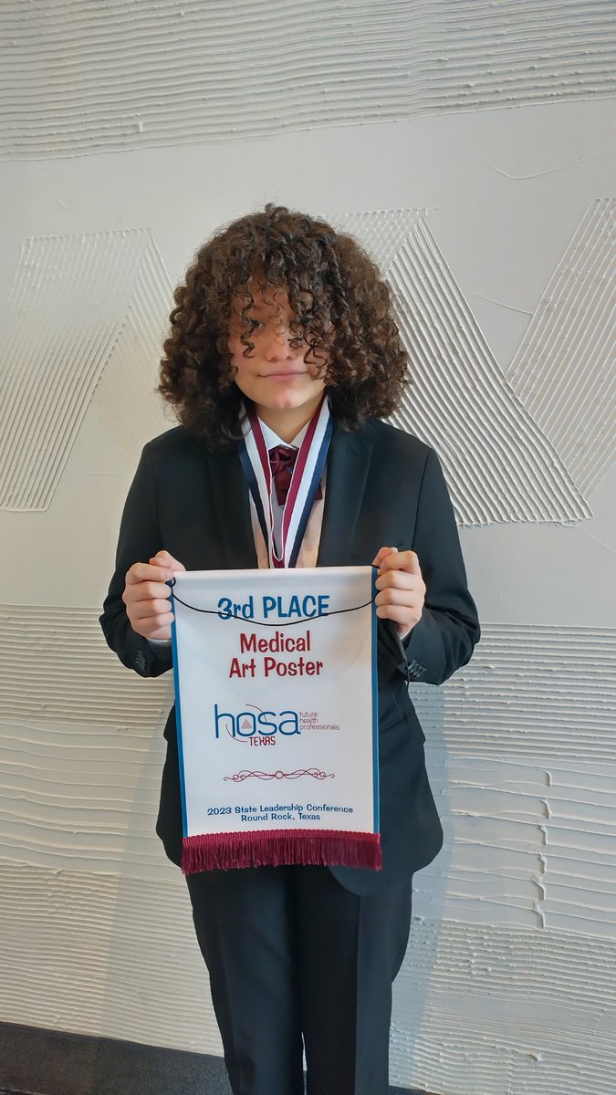 #CHS_HealthScience is SUPER PROUD of Senior #CHS_Lion Gabriela S. for earning THIRD PLACE at the Texas HOSA State Conference for the Medical Art Poster!!  The judges suggested that she pursue a career as a Medical Artist. #FutureHealthProfessionals #CastleberryCTE #CastleberryISD