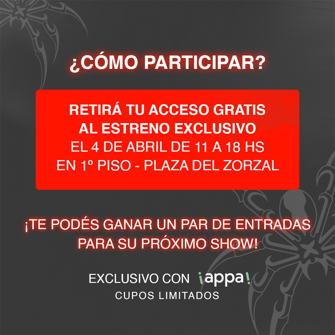 ¿Sos fan de <a href="/Cazzu/">caz</a>? 🕷️ 
Venite a Abasto a conocer su nuevo video antes que nadie 
¡Y llevate una sorpresa increíble! 🔥

4 de abril a las 19 HS
 📍Cinemark Hoyts - 1er piso
👉🏻 Retirá tu acceso GRATIS ese mismo día de 11 a 18 hs en Plaza del Zorzal - 1º piso