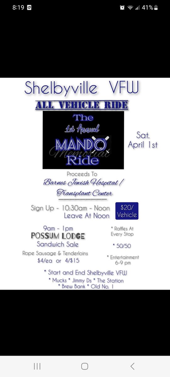 If you’re looking for plans for Saturday come hop in on my Dad’s first annual memorial jeep ride.  All proceeds will be donated to Barne’s Transplant Center. Gonna be a good time for a good cause! 🎉 🍺