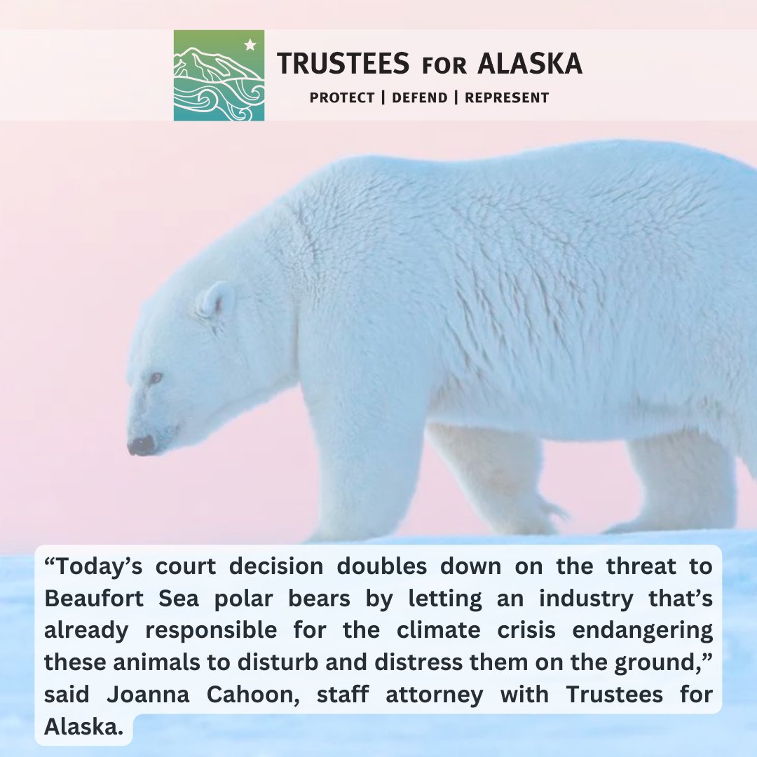Trustees for Alaska on Twitter "Breaking District Court has denied