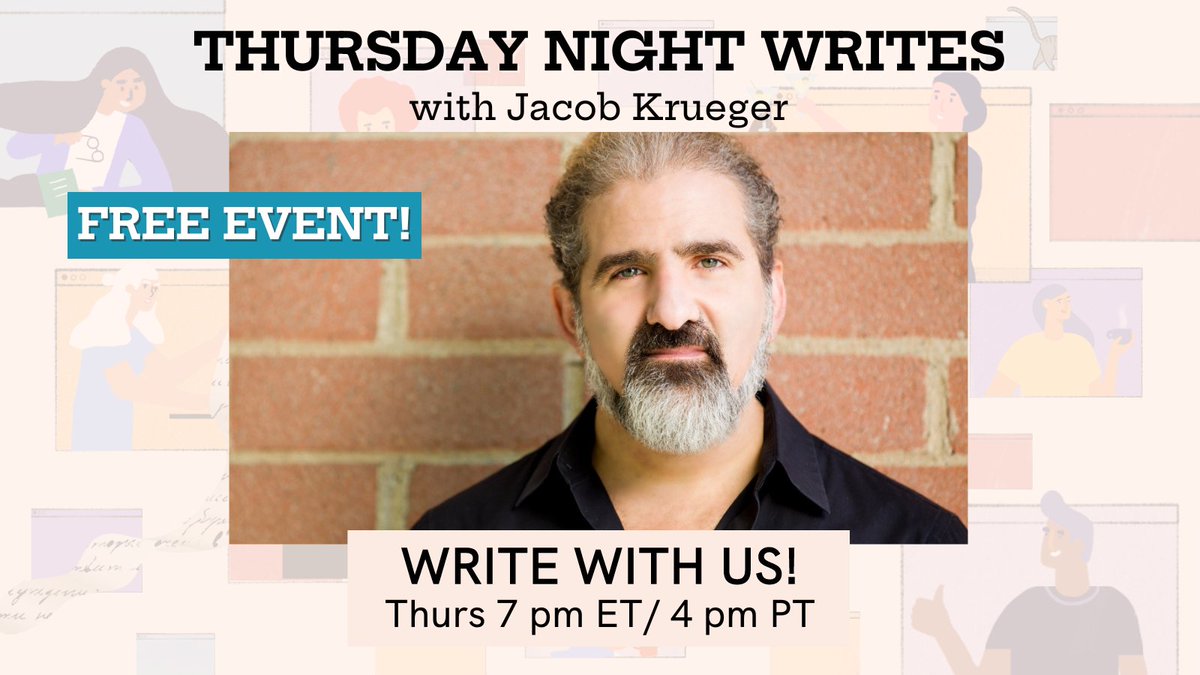 thejkstudio's tweet photo. Don't miss out! Join us tonight for our screenwriting class #ThursdayNightWrites hosted by Jacob Krueger, RSVP now ➡️ https://t.co/cbk5b0uLVu
#ScreenwritingClass #JacobKruegerStudio https://t.co/gKkq8KR1gL