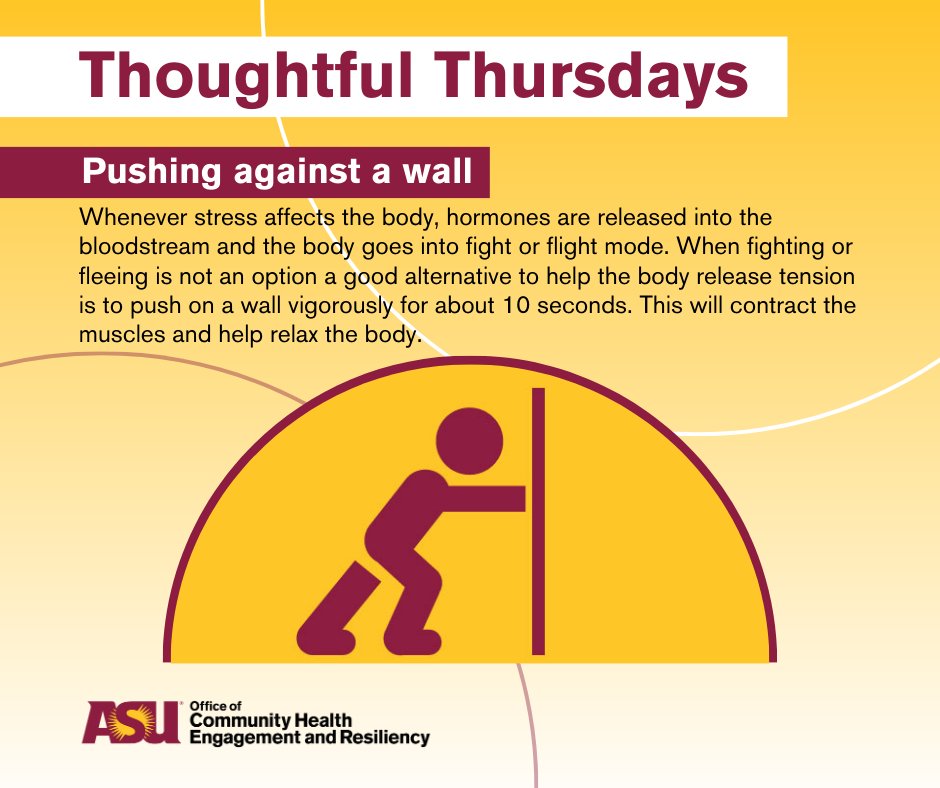 AsuOcher's tweet photo. Stress affects the body in different ways. With resiliency training, we can all have the tools to cope and get through it. To check out more of ASU OCHER's work head on over to our website  https://t.co/nhBaUImf33. #thoughtful #thursday #mentalhealth #resilency #resilient #coping https://t.co/ITsYuRHJZX