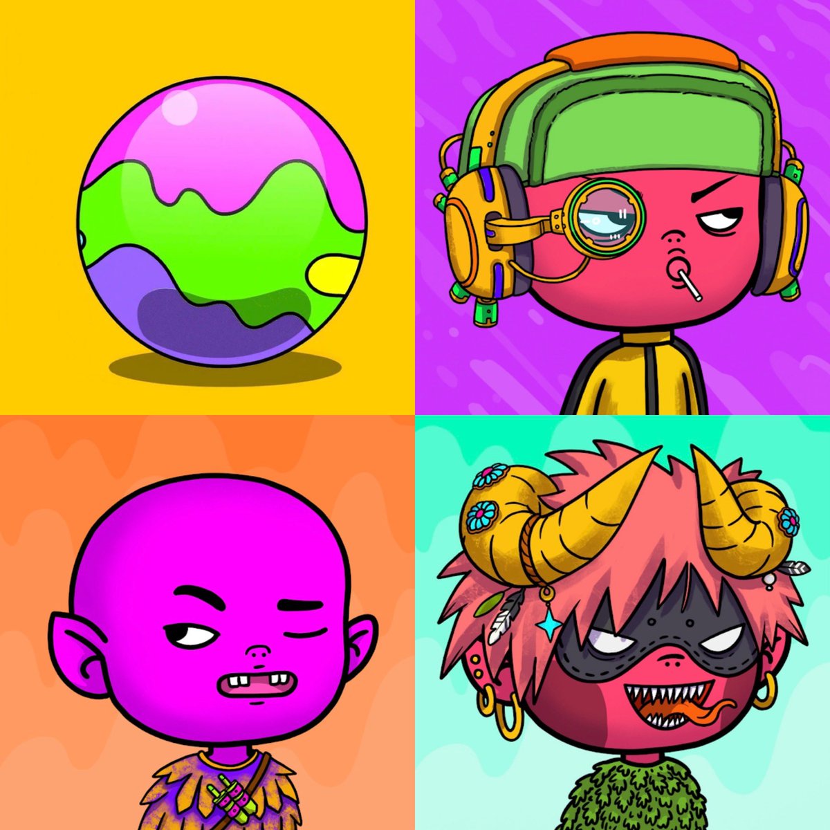 My <a href="/CandyHuntersNFT/">Candy Hunters</a> are ready for their new companions AKA Glompers 🍭 😛