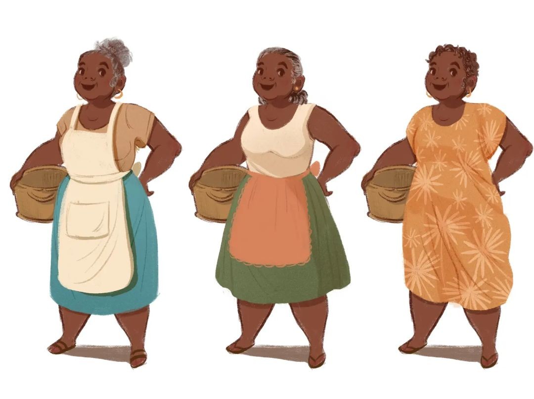 I don't know how Mariyah did it. This is the Abuela that so many people resonate with. We went with the outfit on the left. She based Abuela's design on women in her own family, but somehow she looks like everyone's granny.
#simonandschuster #simonkids #platanosarelove #kidlit