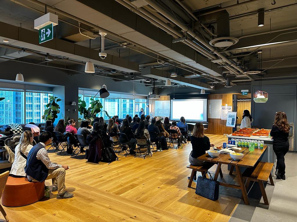 Sheila B (@realsheilab) on Twitter photo Full house! 🎉 <a href="/wairobotics/">Women in AI & Robotics</a> #Toronto event. Full house! 🎉 <a href="/wairobotics/">Women in AI & Robotics</a> #Toronto event.