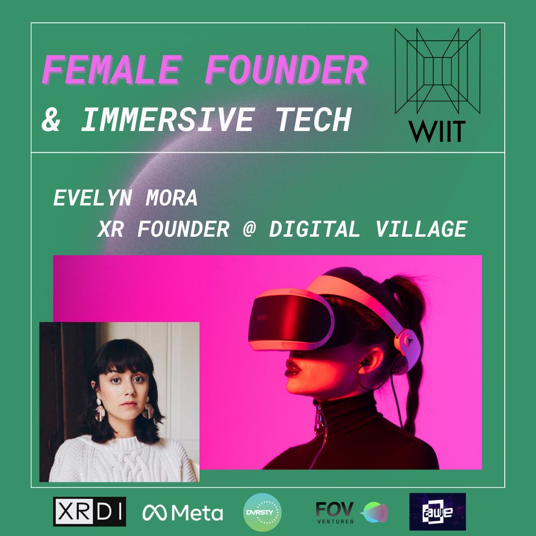 Women In Immersive Technologies Europe (@wiit_europe) on Twitter photo We're thrilled to put a spotlight on <a href="/digitalvillage0/">digitalvillage0</a> today, a female-led startup that's making waves in the world of immersive technology. Woman in today's spotlight is Evelyn Mora
Check out our campaigns that can help YOU grow & thrive as well 🚀
#FemaleFounders #fashion We're thrilled to put a spotlight on <a href="/digitalvillage0/">digitalvillage0</a> today, a female-led startup that's making waves in the world of immersive technology. Woman in today's spotlight is Evelyn Mora
Check out our campaigns that can help YOU grow & thrive as well 🚀
#FemaleFounders #fashion