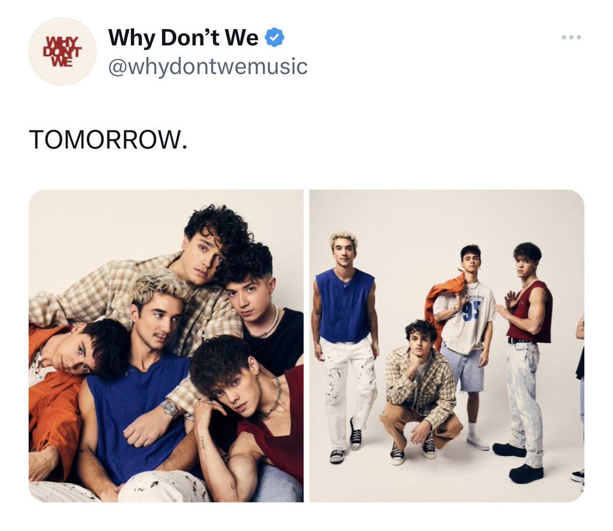 CorbynMBessonHQ's tweet photo. #OLDUPDATE 📲 | A YEAR AGO TODAY why don’t we hinted an announcement of their tour! showing much love to the boys & wishing them best in their careers. https://t.co/WVhidamFQ4