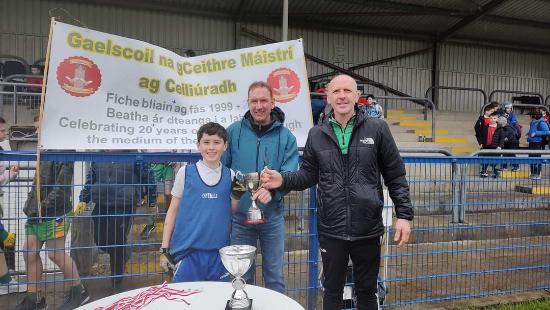 SaveOurScoil's tweet photo. ⚽️Corn Chathail Uí Raghallaigh in Páirc Thír Chonaill ⚽️ organised by Cólman McCool in honour of  Gaelscoil na gCeithre Máistrí founder Pól Mac Aoidh 
👏Comhghairdeas Cup Winners Gaelscoil Bhun Cranncha🏆 (boys) &amp; Scoil na Carraige  (girls) 🏆 https://t.co/omqReOo7rW
