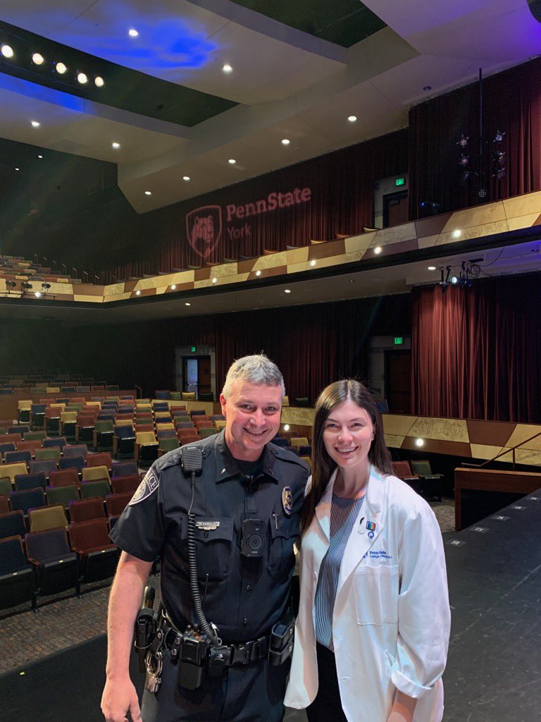 I proudly represented <a href="/PennStHershey/">Penn State Health</a> &amp; the Penn State College of Medicine at <a href="/PennStateYork/">Penn State York</a>’s Career Networking Event today! Hard to believe I’m the one answering questions &amp; providing advice to undergrad students now. Security even stopped by my table!