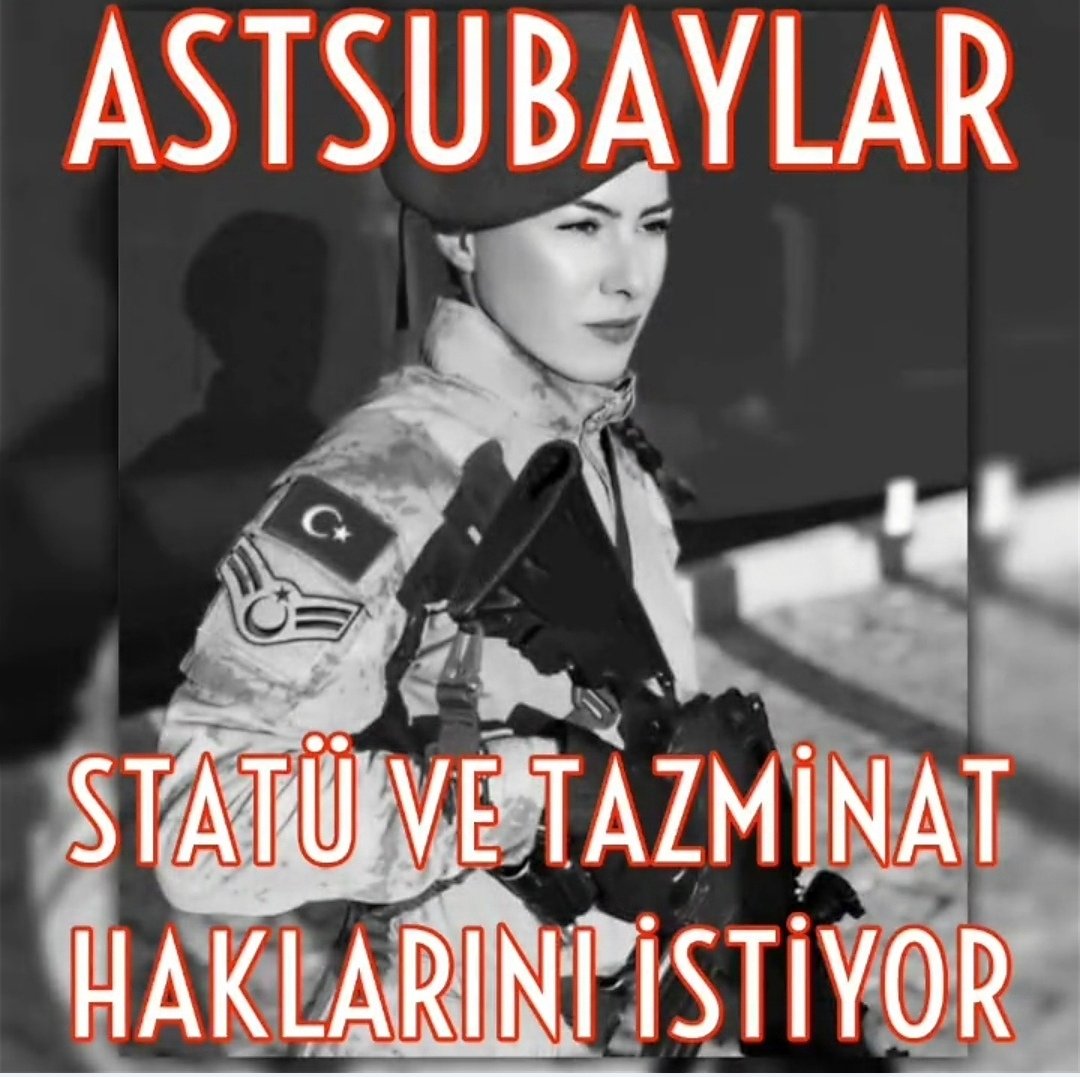 #HedefTazminat 
Mücadeleye devam,
Hep Destek Tam Destek 
Astsubaylar Hep Beraber Tek Yürek 
<a href="/RTErdogan/">Recep Tayyip Erdoğan</a>
<a href="/NureddinNebati/">Dr.Nureddin NEBATİ🇹🇷</a>
<a href="/tcsavunma/">T.C. Millî Savunma Bakanlığı</a>
<a href="/mustafaelitas/">Mustafa Elitaş</a>
<a href="/AhmetAYDIN_02/">Ahmet AYDIN</a>
<a href="/HMBakanligi/">T.C. Hazine ve Maliye Bakanlığı</a>
<a href="/Akparti/">AK Parti</a>