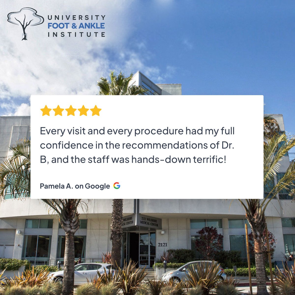 #patienttestimonial #weloveourpatients #footandanklecare #footandanklespecialists #UFAI #podiatrist #LosAngeles