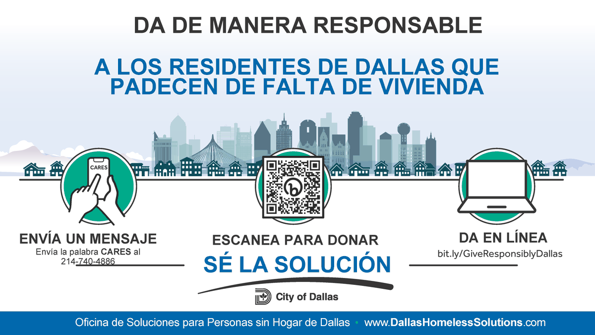 CityOfDallas's tweet photo. Lend a hand, not just a coin. 👐 Support our Give Responsibly Campaign by supporting service providers with a proven track record of helping people experiencing homelessness. 

Learn more: https://t.co/Otw6pRFOVR #GIVERESPONSIBLYDALLAS  #Text2Give #GIVERESPONSIBLY #CityofDallas https://t.co/4vm5kQWsAl
