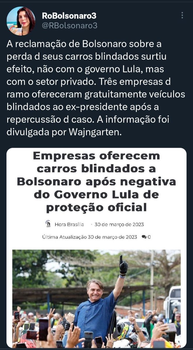 lialuiz's tweet photo. Quem já foi no $TF para que o as empresas sejam proibidas de emprestar os carros blindados?  #BemVindoBolsonaro https://t.co/J8KlFCaAWs